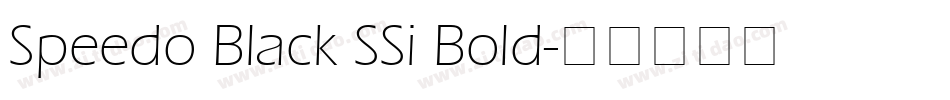 Speedo Black SSi Bold字体转换